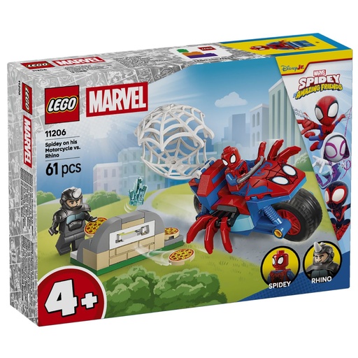 [5702018062456] LEGO 11206 Marvel Spidey And His Amazing Friends Spidey on his Motorcycle vs. Rhino