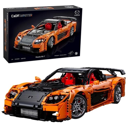 [6948061927840] CaDA C61502W R/C 1:8 Mazda RX-7 Building Set
