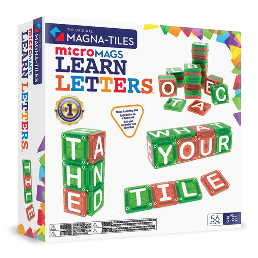 [850025176637] Magna Tiles Micro Mags Learn Letters 56pc