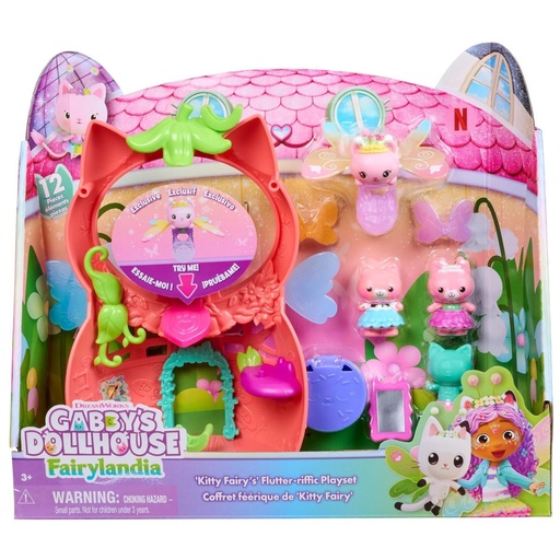 [681147106505] Gabby's Dollhouse Kitty Fairy Flutter-riffic Playset
