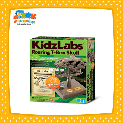 [4893156033994] 4M Kidzlabs Roaring Trex Skull