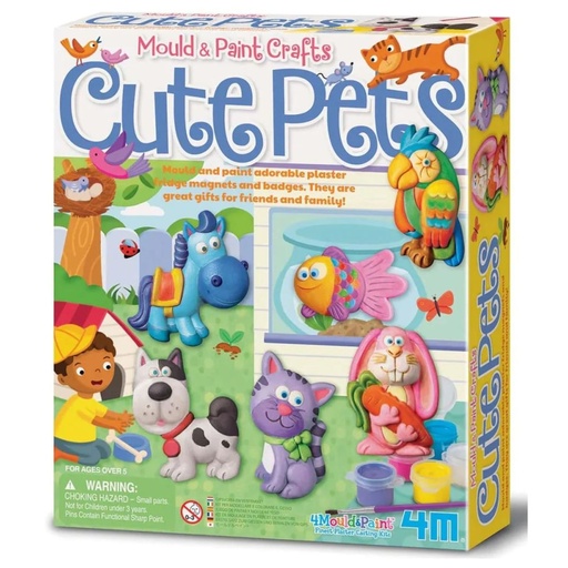 [4893156035394] 4M Mould and Paint Cute Pets