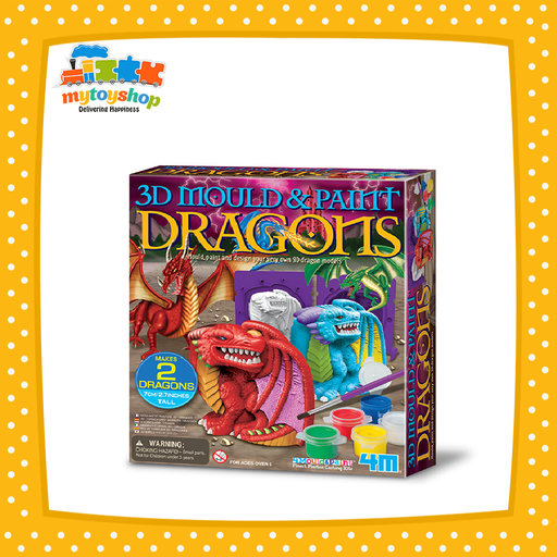 [5064783,4893156047830] 4M 3D Mould n Paint Dragons
