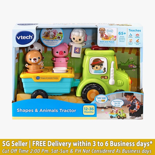 [3417765330032] Vtech Shapes and Animals Tractor