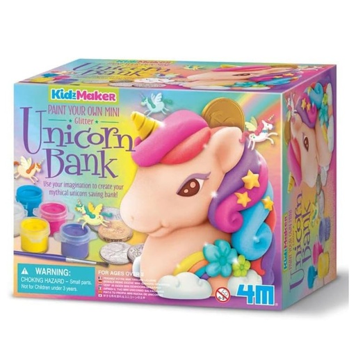 [4893156047786] 4M Kidzmaker Mini Glitter Unicorn Bank