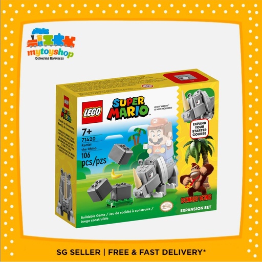 [5702017415727] LEGO 71420 Super Mario Rambi the Rhino Expansion Set