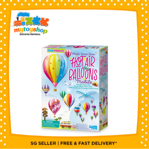 [4893156047915] 4M Paint Your Own Hot Air Balloon Mobile