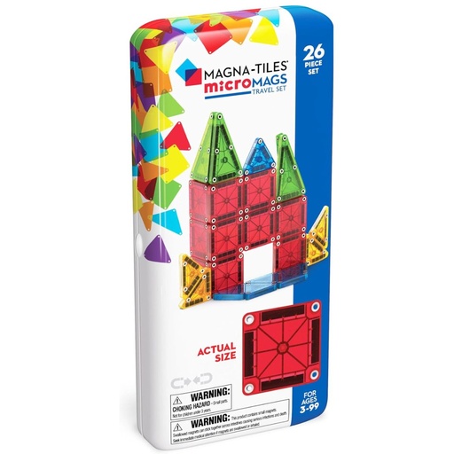 [850025176378] Magna Tiles Micro Mags Travel Set 26 Piece