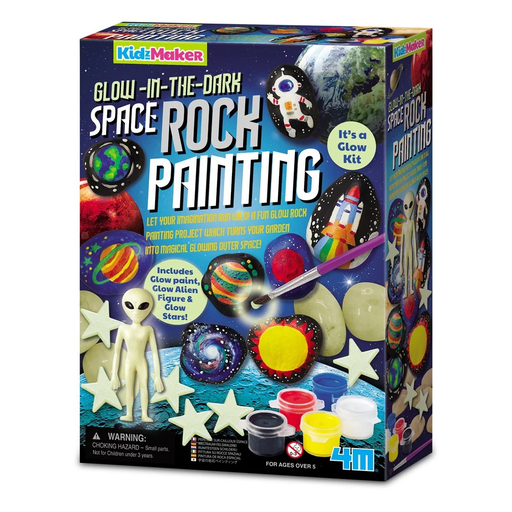 [4893156047861] 4M KidzMaker Glow in the Dark Space Rock Painting Kit