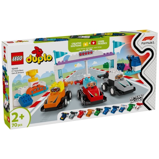[5702017815565] LEGO 10445 DUPLO  F1 Team Race Cars N Drivers
