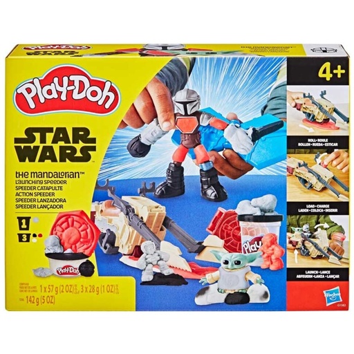 [5010996299895] Playdoh Starwars Mandolorian n Grogu Speeder