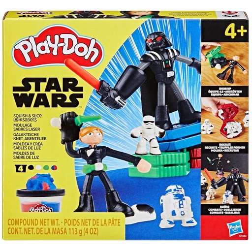 [5010996281135] PlayDoh Starwars Squish n Slice Lightsabers Playset