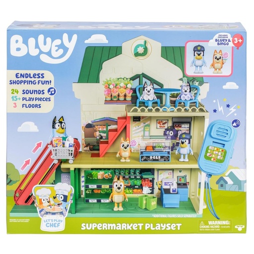 [630996189184] Bluey Let's Play Chef Supermarket Playset