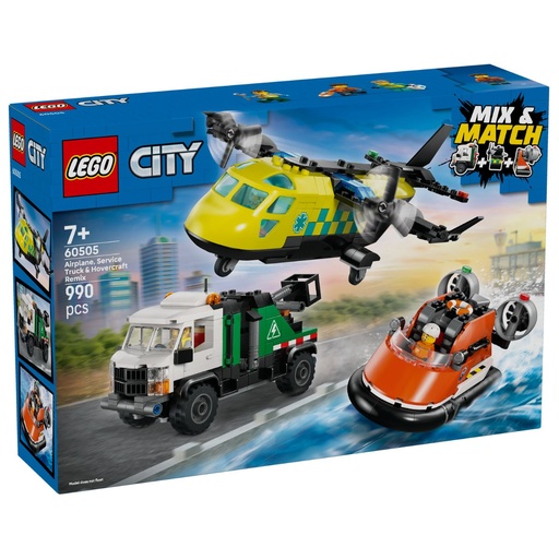[5702018056950] LEGO 60505 City Airplane, Service Truck &amp; Hovercraft Remix