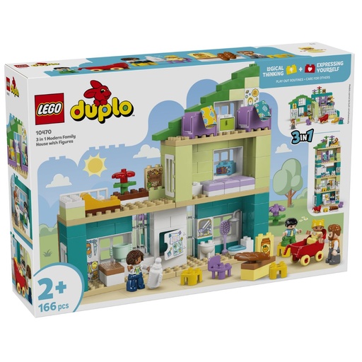 [5702018056516] LEGO 10470 DUPLO 3 in 1 Modern Family House with Figures