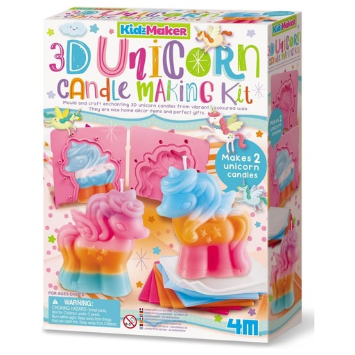 [4893156048172] 4M 3D Unicorn Candle Making Kit