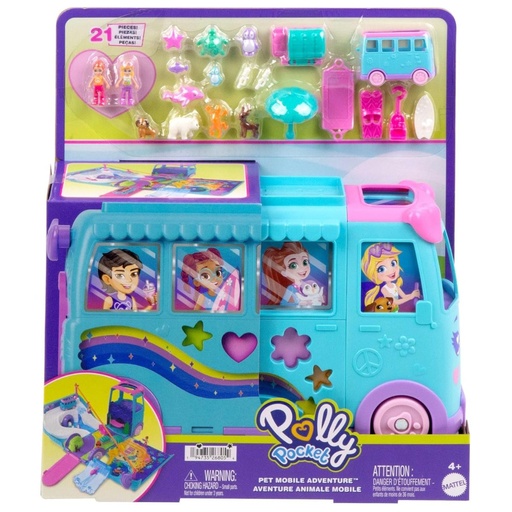 [194735268054] Polly Pocket Pet Mobile Adventure Playset