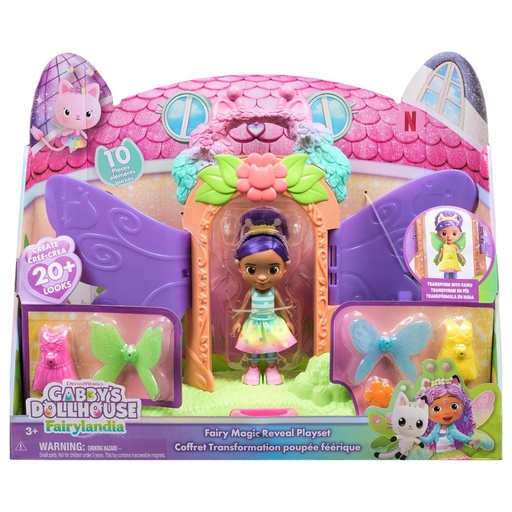 [681147107908] Gabby's Dollhouse Fairy Magic Reveal Playset